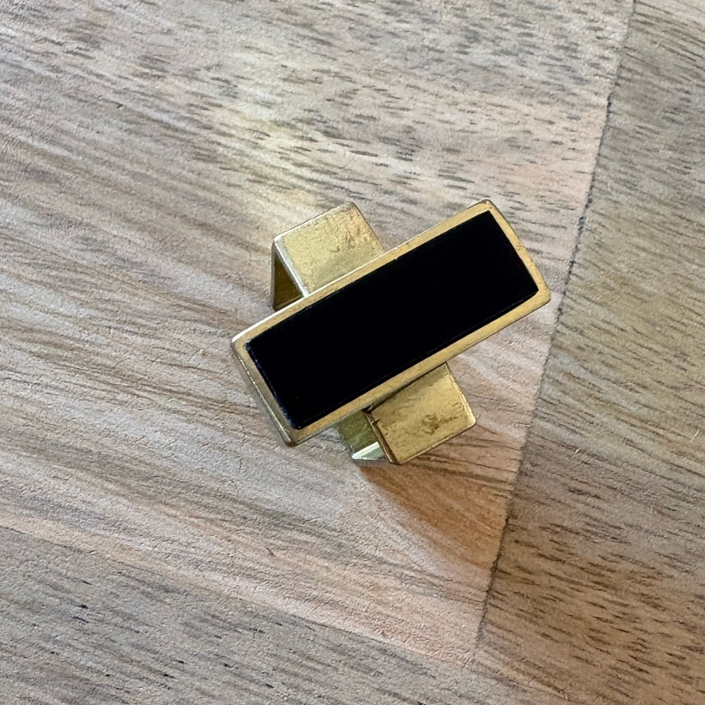 Black and Gold Modern Ring